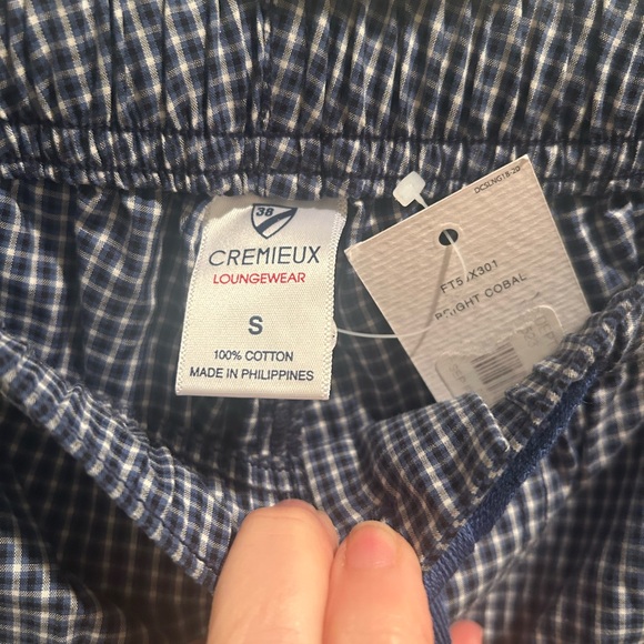 Daniel Cremieux Blue and White Plaid Lounge Pants Size Small NWT - Picture 3 of 4